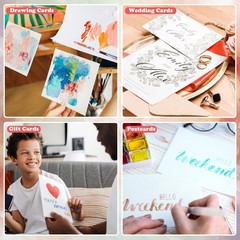 30 Sets Blank Watercolor Cards with Envelopes, 140lb/300GSM Cotton Watercolor