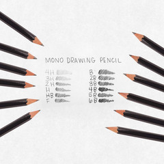 Graphite Drawing Pencil Set 6B to 4H with Eraser and Sharpener 12 Pack