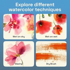 50 Color Watercolor Paint Set Portable Paint Art Kit with Palette and Brush …
