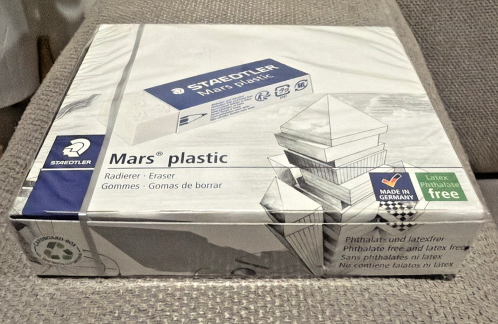 NEW Staedtler Mars Erasers White Germany Artist Drafting 20 Pack FACTORY SEALED