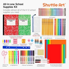 102 PCS Back to School Supplies Kit, School Supply Box for Grades K-5, School…