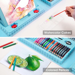 Art Supplies, 240-Piece Drawing Art Kit, Gifts Art Set Case with Double Sided Tr