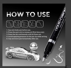 3PK Liquid Chrome Markers Permanent Mirror Pens for Plastic Metal Model Painting