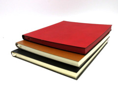 Graphic Image 6×6″ Sketchbook Leather Red Soft Cover Ivory Archival Paper