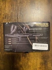 Master Elite Plus Ultimate Airbrush Set, Model 120, Dual-Action, 3 Tip Kit, Case
