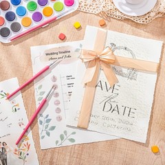 50 Sheets Watercolor Paper 8.5 x 11inch, 160 GSM Deckled Edge Paper Rough/Textur