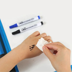 4/8Pcs Black Erasable Whiteboard Pen, Red Blue Easy to Wipe Large Head Pen, Larg