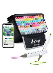 120 Colors Alcohol Markers with Free App, Dual Tip Art Marker with Kickstand …