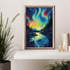 Framed Paint by Numbers Kit for Adults Beginner 8×12 Inch, Starry Night Adult