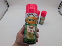 Rust-Oleum Fluorescent Bright Neon Pink Spray Paint 11oz 342569 Pack of 3 Cans