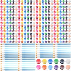 560 Pcs Mini Acrylic Paint Set 40 Set 12 Colors Washable Paint Strips Bulk 40…
