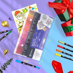 Adult Coloring & Calligraphy Set: 72 Non-Bleed Markers for Creative Minds