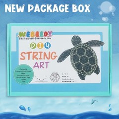 3D String Art Kit for Adults Beginners, DIY Sea Turtle String Craft Kit, Incl…