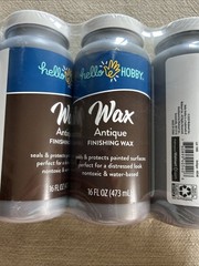 New 4 Pack Hello Hobby Antique Finishing Wax 16oz Bottles