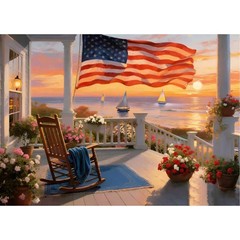 5D Independence Day Diamond Art Kits for Adults, Fourth of July Diamond Painting