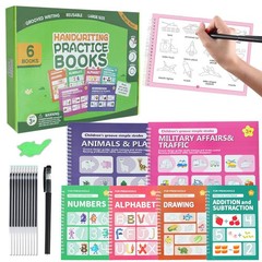 6Pcs Grooved Magic Practice Copybook Set Boys Girls Handwriting Book Practice