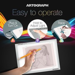 Artograph Featherweight LightPad, 9″ x 12″ Dimmable LED Light Box for Drawing