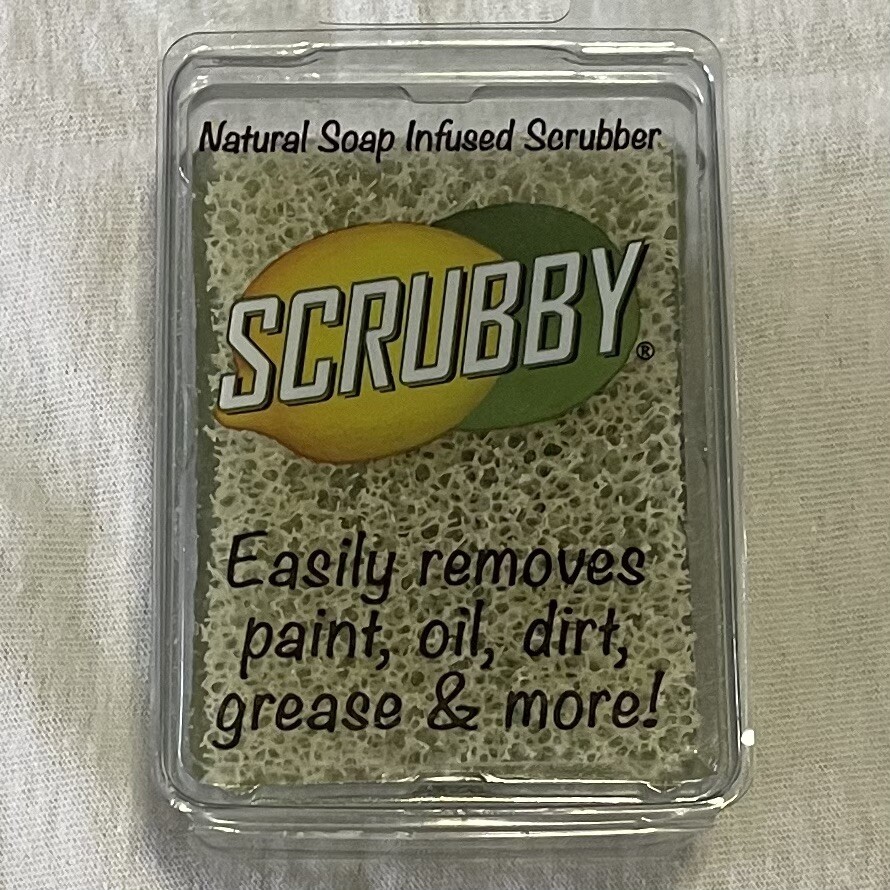 Scrubby Soap Natural Soap Infused Scrubber Green Lemon Lime Scent New