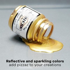 Metallic Gold Fabric Paint 2.25oz for Leather, Canvas, Paper, Wood – Lightfast