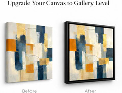 Canvas Floater Frame for 1 to 1.25 Inch Deep Gallery Wrapped Canvas, Modern Wood