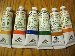 Set of 6pcs FERRARIO OIL MASTER Oil Colours 60ml Made in Italy Lot #2