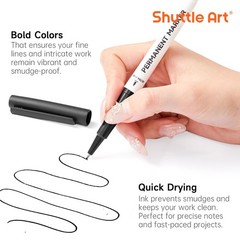 Shuttle Art Permanent Marker, 30 Pack 1 Count (Pack of 30), Ultra Fine Point