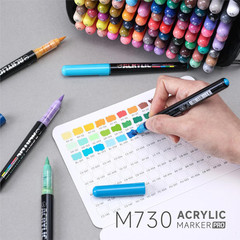 192 Color Acrylic Paint Markers, Soft Brush Tips Pens,For Art Creation,Glass,Cer