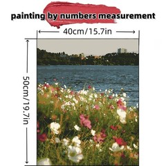 Paint by Numbers Kit for Adults Beginner,Seaside Wildflowers Paint by Number Ki
