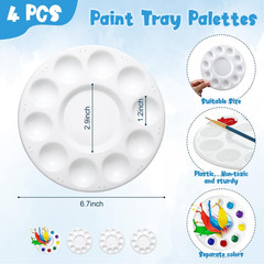 52 Pcs Paint Set Includes 4 Pcs 8 x 10 Inch Canvases 4 Pcs 7 x 9.5 Inches Wood E