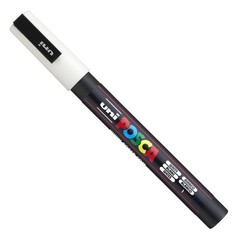 – Ultra Fine to Fine Paint Marker Pens Set – PC-1MR, PC-1M, PC-3M – White Ink…