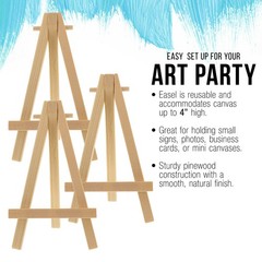 24pk 5″ Mini Natural Wood Display Easel A-Frame Artist Tripod Table Holder Stand
