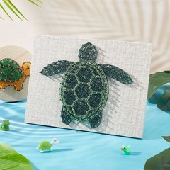 3D String Art Kit for Adults Beginners, DIY Sea Turtle String Craft Kit, Incl…