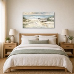 SENROLAN Coastal Wall Art for Living Room, Horizontal Seascape Canvas Wall Ar…