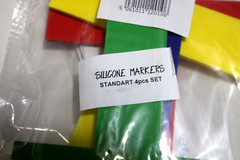 2-pack / 8 pieces SILICONE T AND FOCUS MARKERS 6″ X 4.7″ RED BLUE YELLOW GREEN