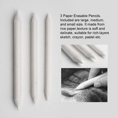 Professional Drawing Artist Kit Set Pencils Sketch Charcoal Rolling Bag 29-Piece