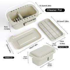 Oil Paint Brush Cleaner with Paint Palette Tray, Paint Cups with Lids, Paint …
