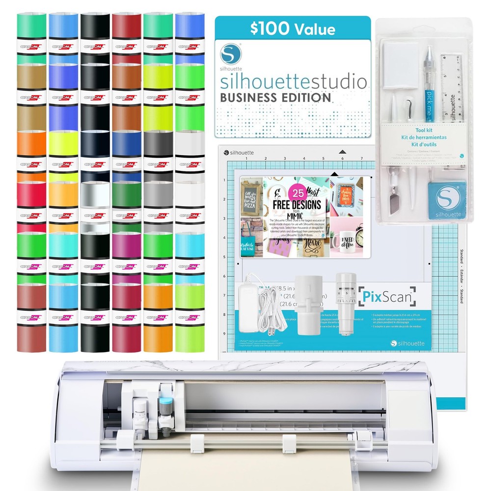 Silhouette Cameo 5 Alpha Smart Cutting Machine Marble CAMEO5a-EXTRAS America