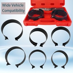 Engine Piston Ring Compressor Kit with Pliers – 6 Adjustable Sleeves (2-7/8″