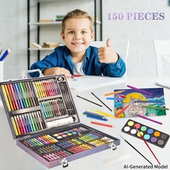 KINSPORY 150PC Art Set with Sketch Book, Coloring Art Kit Drawing Art Supplie…