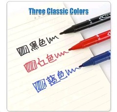 1PC Double Tip Art Permanent Marker Pen For Plastic Wood Stone Metal Glass Cloth