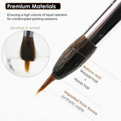 Watercolor Brushes Set – 5Pcs Extended Needle Point Artist Paint Brushes Prof…