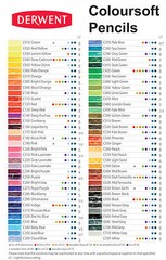 Derwent Coloursoft Professional Colour Pencils Available in 72 Colours