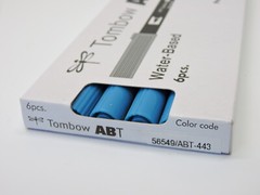 (Lot of 6) – Tombow 56549 Dual Brush Pen Art Marker, ABT 443 Turquoise NEW!
