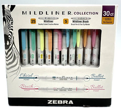 Zebra Mildliner Collection – 30 Count Plus Organizer