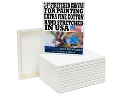 0.75″ Extra Fine Artist Stretched Canvas. Many Sizes Bulk Discounts. USA Made