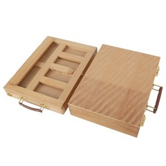 Art Supply Wood Artist Tool Box Easel Storage Drawer Painting Drawing Craft