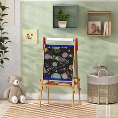 Qaba Easel for Kids, 3 in 1 Kids Art Easel with Paper Roll, Whiteboard