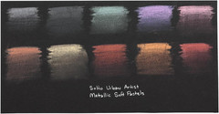 Soft Pastels Set of 10 Iridescent Metallic Colors, Vibrant Pastel Sticks for Art