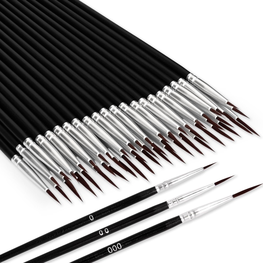 60 PCS Tiny Detail Paint Brushes Micro Thin Fine Tip Liner Nail Art Model