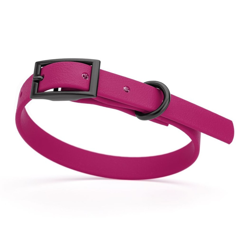 Dog Pet Waterproof Collar – W1/2″ x L9″-12″ – Magenta Pink